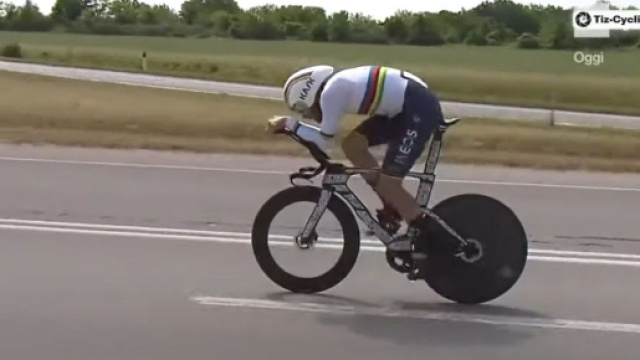 Filippo Ganna &egrave; uno dei grandi favoriti della crono di Copenhagen del Tour de France