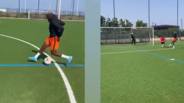 Ndombele en grande forme &agrave; l'entrainement, ce qui n'a pas laiss&eacute; les internautes de marbre. (cr&eacute;dit Instagram)