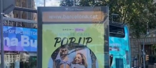 Cartel de la apertura de la tienda de Shein en Barcelona - RR. SS.