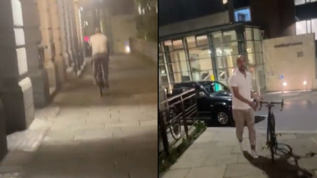 Guardiola a eu peur au moment o&ugrave; un cycliste l'a poursuivi ces derni&egrave;res heures. (Cr&eacute;dit Twitter)