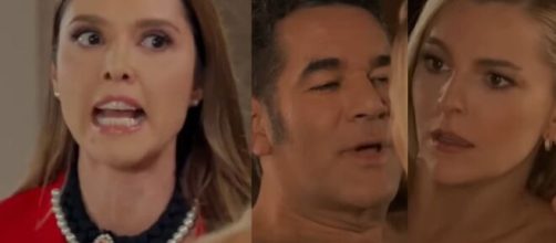 Ot&aacute;vio e J&uacute;lia quase s&atilde;o flagrados. (Reprodu&ccedil;&atilde;o/SBT)