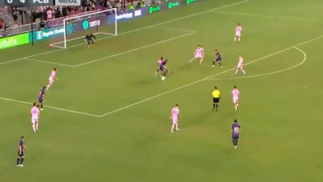 Memphis Depay en grande forme face &agrave; l'Inter Miami. (cr&eacute;dit Twitter Bar&ccedil;a)