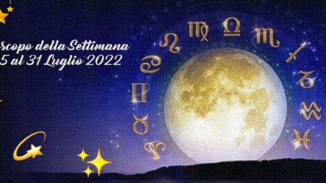 Previsioni oroscopo della settimana dal 25 al 31 luglio 2022.