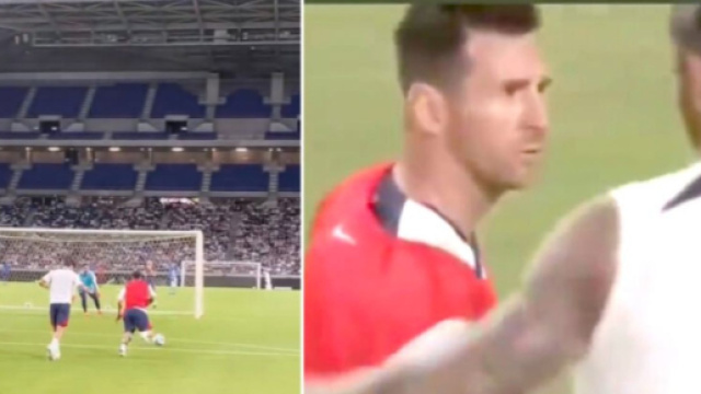 Sergio Ramos et Leo Messi avec le PSG au Japon. (cr&eacute;dit Twitter)