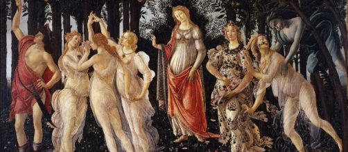 Tthe action group Ultima Generazione glued their hands to the glass covering Botticelli's 'Primavera' (Image source: Wikimedia Commons)