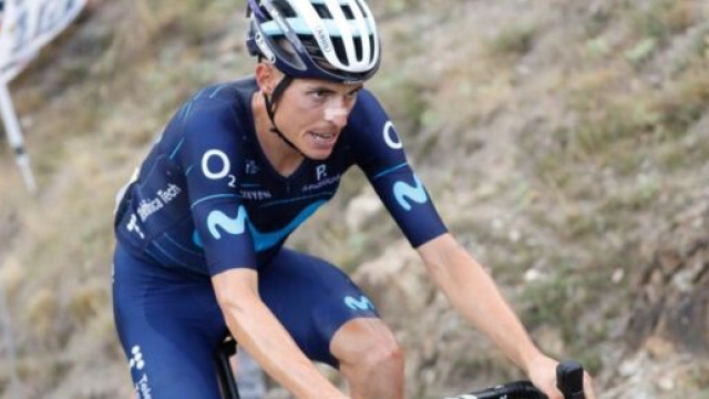 Ciclismo, lo spagnolo della Movistar Enric Mas.