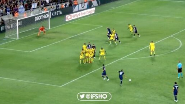 Neymar auteur d'un but magnifique face au FC Nantes. (cr&eacute;dit Twitter)