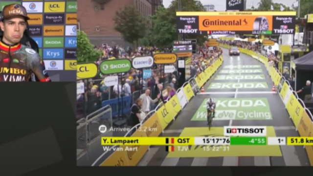 Tour de France, la vittoria di Yves Lampaert nella cronometro.