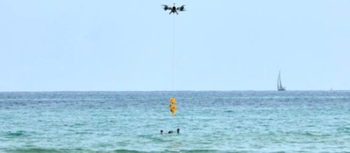 Imagen de un simulacro de rescate asistido por un dron (General Drones)