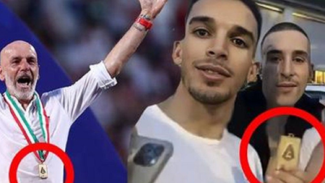 Le coach du Milan se fait voler sa m&eacute;daille, les voleurs s&rsquo;affichent avec sur Insta (captures YouTube)