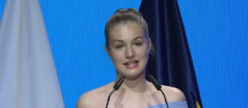 Leonor en su vuelta a Madrid ha salido de fiesta hasta altas horas - Captura v&iacute;deo PremiosFPdGi