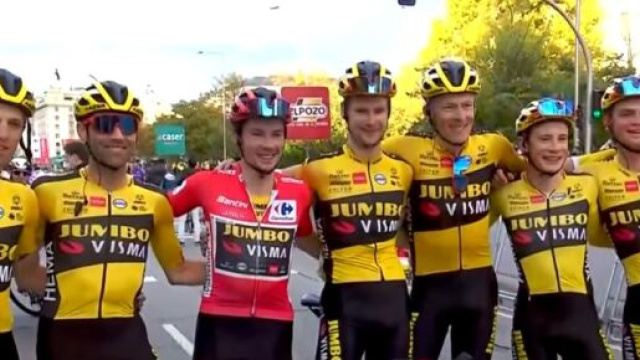 Primož Roglič, vincitore delle ultime tre edizioni della Vuelta Espa&ntilde;a.