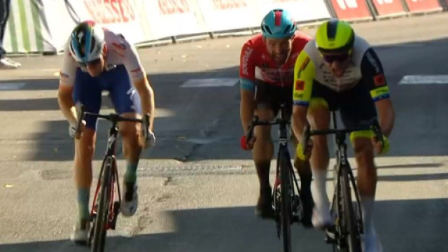 Ciclismo, la vittoria di Alexander Kristoff al Circuito Franco Belga.