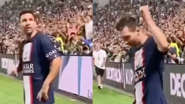 Leo Messi &eacute;mu par le soutien du public &agrave; son &eacute;gard. (cr&eacute;dit Twitter)