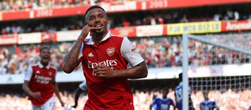 Gabriel Jesus marcou dois na vit&oacute;ria do Arsenal (arquivo Blasting News).
