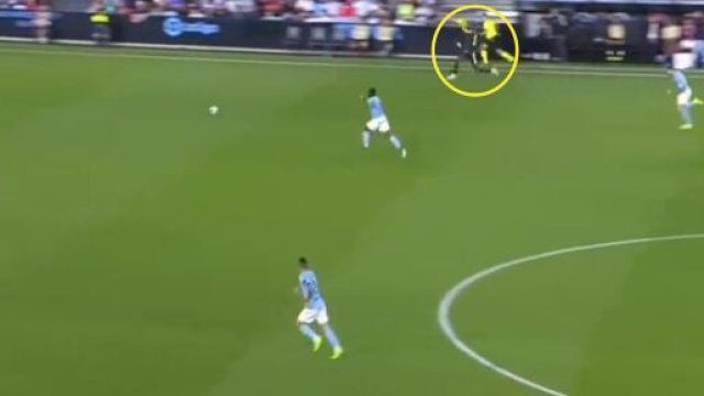 Antonio Rudiger a fait parler la Toile apr&egrave;s sa conduite de balle contre le Celta. (cr&eacute;dit Twitter)