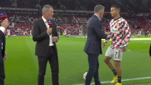 Cristiano Ronaldo met un vent &agrave; Jamie Carragher, les consultants se moquent de lui (capture YouTube)