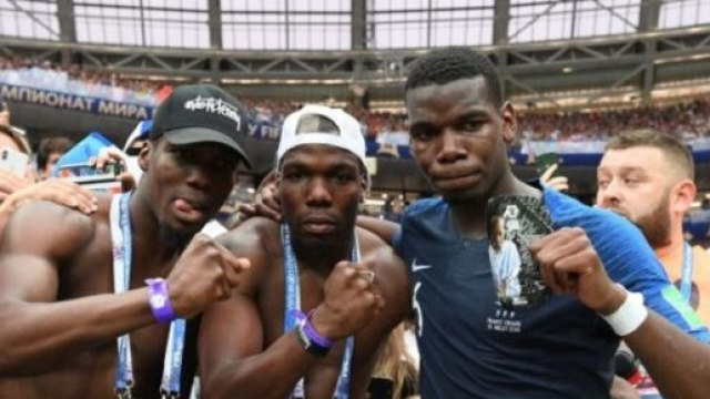 Les fr&egrave;res Pogba Paul et Mathias au coeur d'une &eacute;norme pol&eacute;mique. (cr&eacute;dit Twitter)