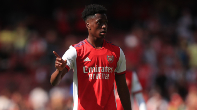 Sambi Lokonga, centrocampista dell'Arsenal.
