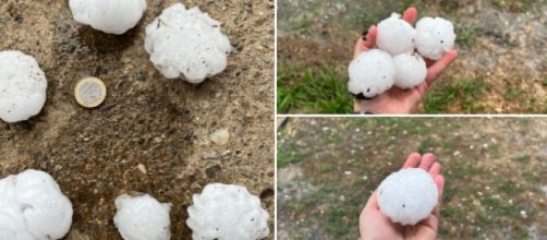 El tama&ntilde;o de las bolas de granizo que cayeron fue descomunal y causaron varias v&iacute;ctimas aparte de la ni&ntilde;a fallecida (Twitter/@meteocat)