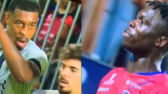 Kimpembe en col&egrave;re contre un joueur de Clermont. (cr&eacute;dit Twitter)