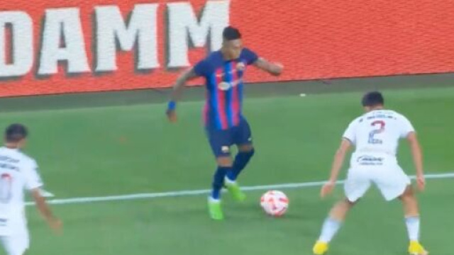 Raphinha en feu sous les couleurs du Bar&ccedil;a. (Twitter)