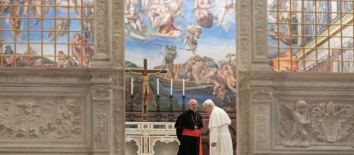 Replica of the Sistine Chapel for the movie &ldquo;The Two Popes&rdquo; (Image source: Netflix)