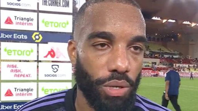 Lacazette a perdu sa voix lors de Monaco-OL. (cr&eacute;dit capture Prime)