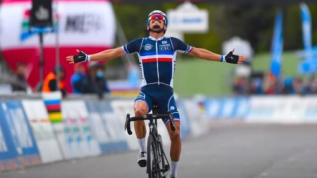 Il Campione del Mondo di ciclismo Julian Alaphilippe