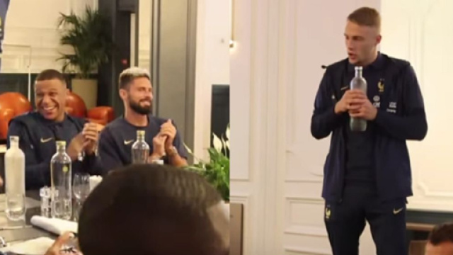 EDF : Le bizutage d'Adrien Truffert fait &eacute;clater de rire Kylian Mbapp&eacute;, la vid&eacute;o buzze (capture YouTube)