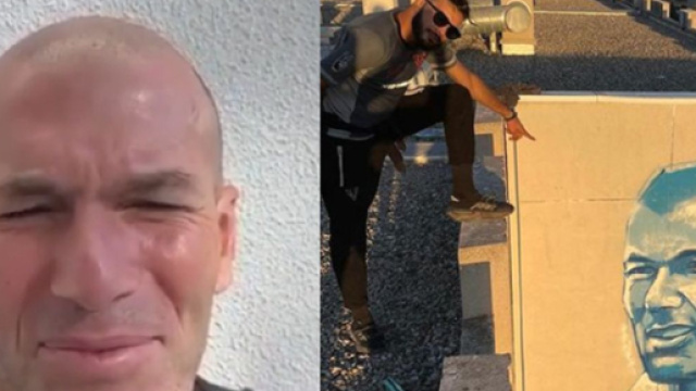 La vid&eacute;o lunaire de Zidane en mode 'coup de pression' pour un peintre fait le buzz (capture Instagram)