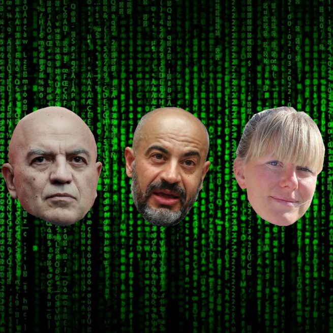 Marco Rizzo, Gianluigi Paragone e Sara Cunial. Immagine di Graziano Losole.