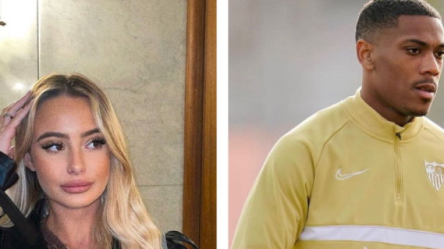 Anthony Martial aper&ccedil;u tr&egrave;s proche d&lsquo;une candidate de t&eacute;l&eacute;-r&eacute;alit&eacute;. Source : Instagram.