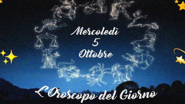 Previsioni oroscopo per la giornata di 5 ottobre 2022.