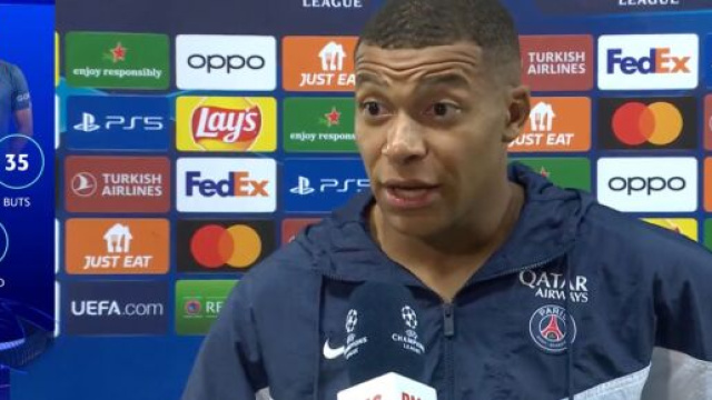 Kylian Mbapp&eacute; agac&eacute; par la question d'une journaliste apr&egrave;s PSG-Juve. (cr&eacute;dit capture RMC)