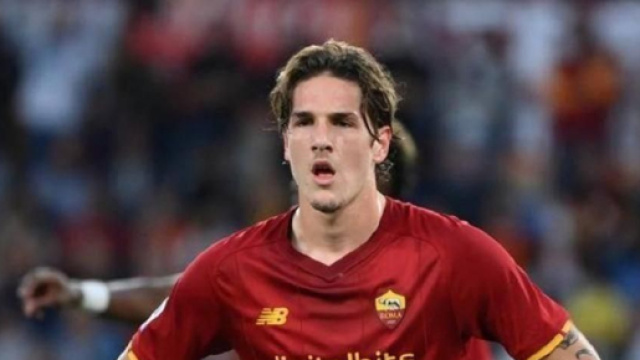 Nicol&ograve; Zaniolo, giocatore della Roma.
