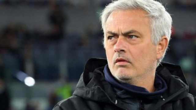 Jos&eacute; Mourinho, tecnico portoghese della Roma.
