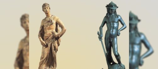 Donatello&rsquo;s &ldquo;David&rdquo; in marble (left) and in bronze (right) (Image source: Andrea.gaga/Wikimedia Commons)
