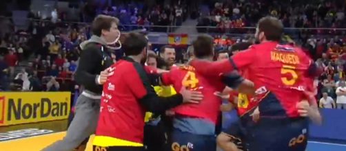 Los Hispanos se ver&aacute;n las caras con Dinamarca en las semifinales (captura v&iacute;deo RTVE)