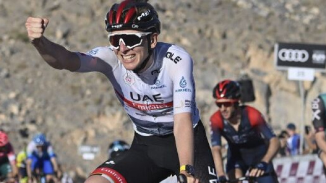 Ciclismo: Tadej Pogačar, campione in carica allo UAE Tour.