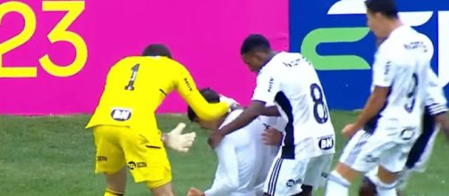 Gol da classifica&ccedil;&atilde;o veio aos acr&eacute;scimos (Reprodu&ccedil;&atilde;o SporTV).