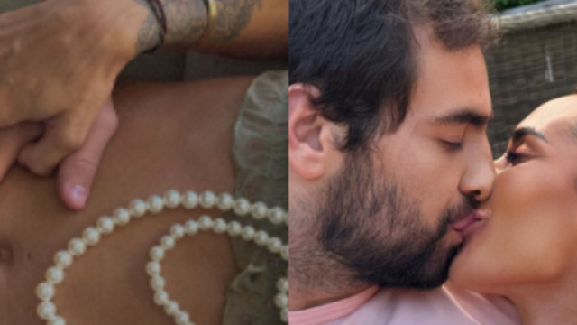 Hilona annonce &agrave; sa communaut&eacute; &ecirc;tre enceinte de Paul Andr&eacute;. (Screenshot Instagram @hilonagos_off) et @paulandre.a26