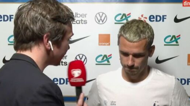 Griezmann heureux de jouer en &eacute;quipe de France et &agrave; l'Atl&eacute;tico. (screenshot Twitter - @lachainelequipe)