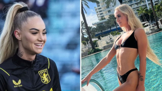 Alisha Lehmann sous les couleurs d'Aaston Villa (capture Twitter @footavu)