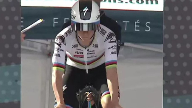 Ciclismo, Remco Evenepoel alla Chrono des Nations.