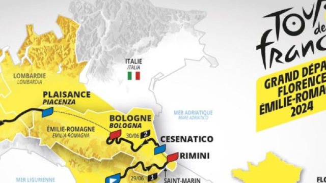 Il Tour de France 2024 partir&agrave; dall'Italia
