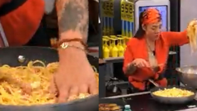 GF, Rosy Chin criticata sui social per avere mescolato la pasta con le mani (Video).