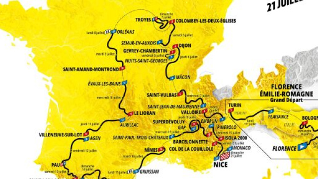 Il percorso del Tour de France 2024.