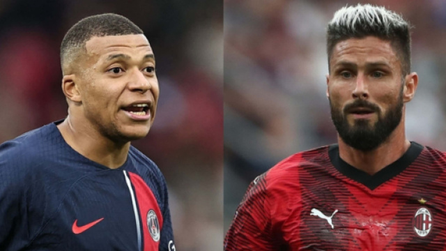 Kylian Mbapp&eacute; et Olivier Giroud (capture Twitter @panams75)