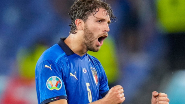 In foto Locatelli, centrocampista della Nazionale italiana.